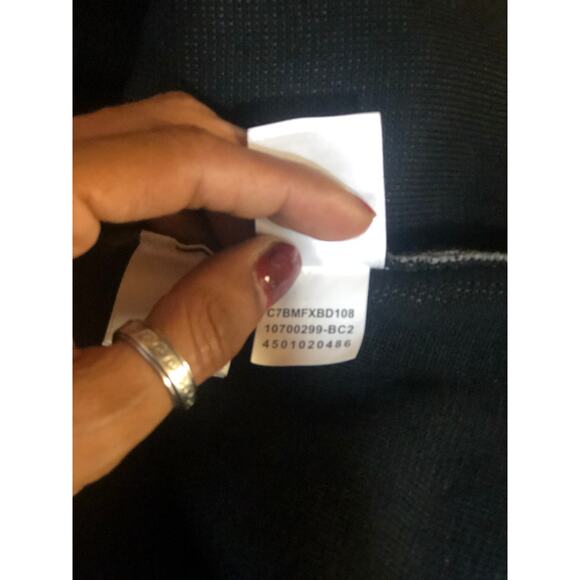 NINE WEST Women's One-Button Sweater Jacket Medium (M, Heather Grey/Black) - Picture 9 of 12